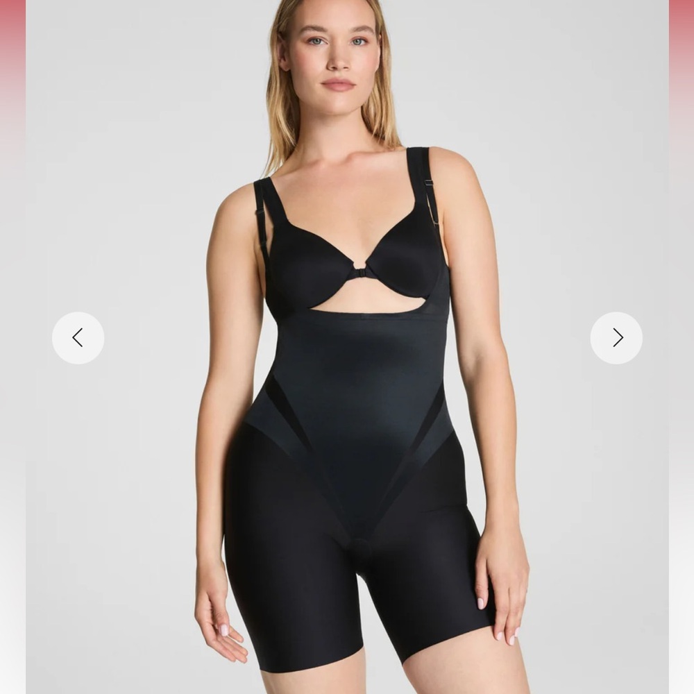 SPANX Thinstincts Open-Bust Mid-Thigh Bodysuit
